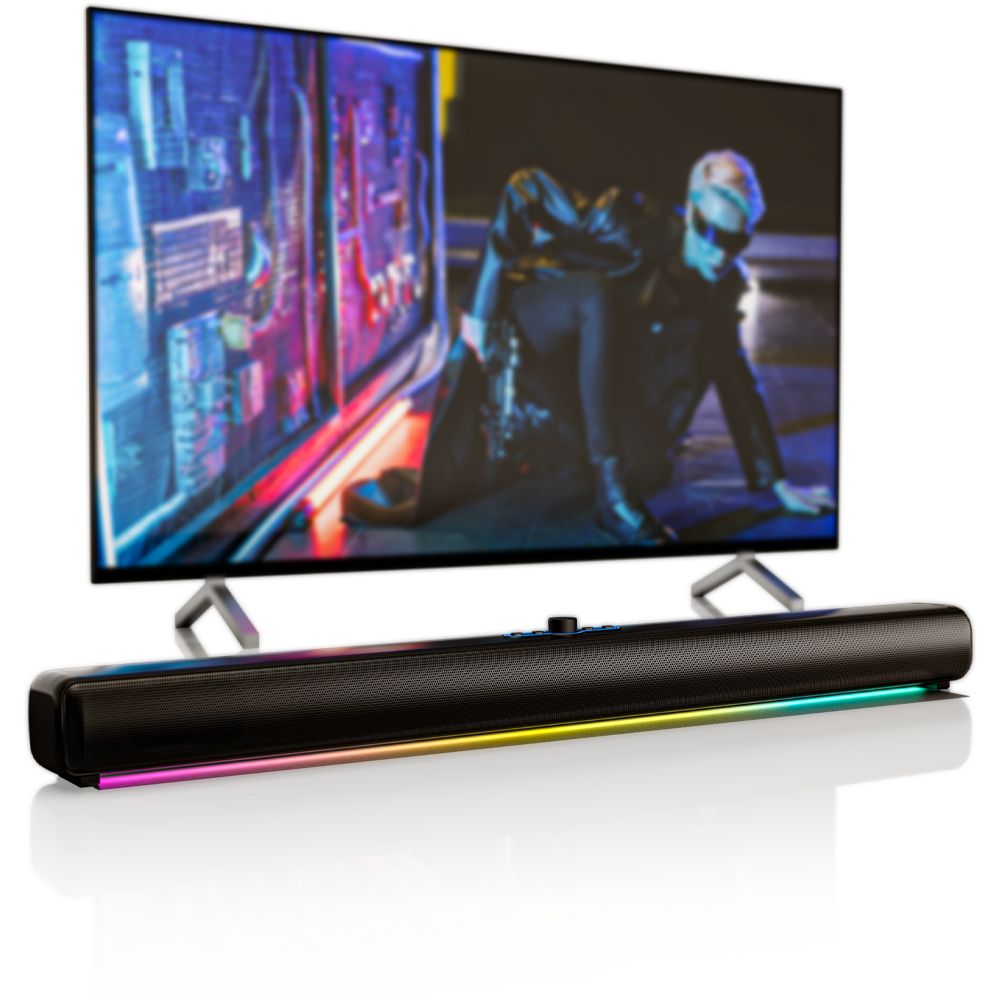 MS-6245A 2023 Best Sound Bars For TV 30W running LED Sound bar